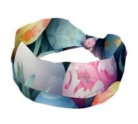 1 Pack Wide Headbands For Women Elastic Headband Cartoon Easter Egg Rabbit-682 Head Bands Women's Hair Band Turban Workout Soft Sweat Hairband Accessories