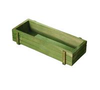 1 Pack Wooden Plant Pot 22*9*5 Cm Durable Sturdy Weather Resistant Planters Balcony Long Rectangular for Indoor and Outdoor Use Lightweight Retro Window Flower Plant Container (Green,22*9*5cm)
