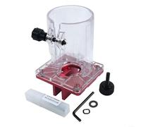 1 Pack Woodworking Trimmer Base with Clear Scale, Adjustable Slotting Bracket for FFO4 6 FF02 6 Trimmers, Aluminum Alloy Router Accessory for Precision DIY Furniture Making(Red)