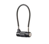 1 Pack Zinc Alloy Cable Lock with 5mm Steel Wire and 4-Digit Combination for Gym Lockers School Fences Suitcases Toolboxes Garages and Bicycles Silver 175mm