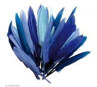 1 packet of 10 Grams Indian Feathers - Blue Hues