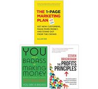 1-Page Marketing Plan, You Are a Badass at Making Money & The Profits Principles 3 Books Collection Set