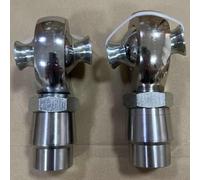 1 Pair 1.25'' Heim Joints Rod End Kit,1 1/4'' Right & Left Hand Thread Chromoly Joints Heat Treated Chromoly with Round Tube Adapter, High Misalignment Space(12 tpi & a 1” bore)