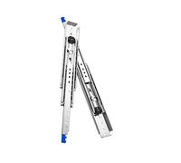 1 Pair 12-60 Inch Loading with Lock 500LBS Duty Drawer Slides Sliding Ball Bearing Extension 3-Fold Guide Rail(34inch(850mm))