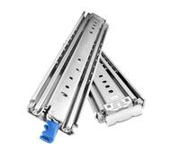 1 Pair 12-80 Inch Heavy Loading with Lock 500LBS Heavy Duty Drawer Slides Sliding Ball Bearing Full Extension 3-Fold Guide Rail Quiet Slide(30inch(750mm))