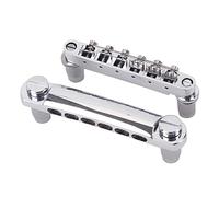 1 Pair 12 String Electric Guitar Bridge Locking Bridge Tailpiece Set Unbleached Bone Saddle for Acoustic Classical Guitar Sliver
