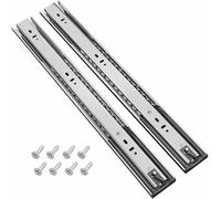 1 Pair 130lb Soft Close Drawer Runners, Ball Bearing Side Mount, Full Extension Slides for Kitchen Cabinets Dressers Office Furniture