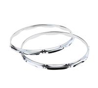 1 Pair 14 In 8/10-Lug Snare Drum Plating Hoop Ring Rim 10 Holes