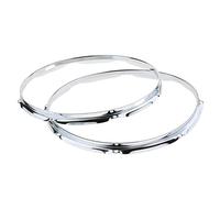 1 Pair 14 Inch 8/10-Lug Snare Drum Plating Hoop Ring Rim 8 Holes