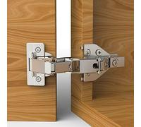 1 Pair 165 Degree Lazy Susan Hinges,Full Overlay Concealed for Cabinet,Cupboard,Folded Door,Combination with Screws(Regular)