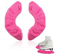 1 Pair/2 Pcs Ice Skate Blade Covers, Winter Skate Guards Skate Blade Protector Sports Blade Cover for Hockey Skates Figure Skates and Ice Skates Ice Skating Cover for Kids Men Women(Deep Pink)
