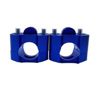 1 Pair 22mm 28mm Universal Motorbike Bar Clamps Handlebar Risers Handlebar Clamp Handlebar Riser(Blue)