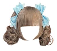 1 Pair 3D Hair Clip With Heart Ribbon Bowknot Hairpin Cosplay Fashionable Hair Accessories For Various Event