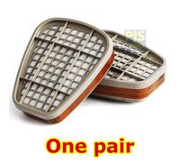 1 Pair 3M 6051 A1 organic gases & vapours filter for 6000 respirator Freepost