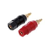 1 Pair 4mm Banana Plug Red Black Connector Amplifier Terminal Binding Post Speak