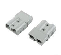 1 Pair 50A 120A Style Connector 600V Heavy Duty Battery with Mechanically Keyed Housing for RV and Marine(Grey-120A)