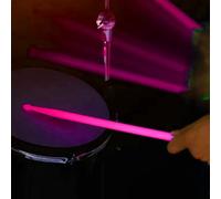 1 Pair 5A Luminous Drumsticks Glow in the Dark for Stage Performance, Fluorescent Drum Compatible with Acoustic and Electronic Dr(PINK)