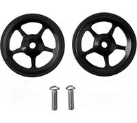 1 Pair 60Mm Diameter Replacement Aluminum Alloy Easy Wheel For Brompton Folding Bike Rear Rack Parts, With M6 Bolt Screws, 47g Lightweight(black)