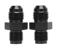 1 Pair 6An to 1/2-20 Inverted Flare Adapter Metal Structure Transmission Cooler Adapter Fitting Black