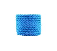 1 Pair 6mm Thick Round Cotton Twisted Rope Shoelaces for Sneakers and Boots 120 140 160cm Length(Blue,140cm)