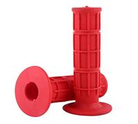 1 Pair 7/8'' 22/25mm Black Handlebar Grips Universal silicone Motorcycle Handlebars Hand Grips For Dirt Bike Motocross (Red)