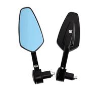 1 pair 7/8" 22 mm Motorcycle Handle Bar End Mirror Side Rearview Mirrors Smoke Blue Lens For Du&cati For B&MW For Ho&nda Rear Sides Mirrors