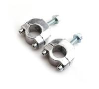 1 Pair 7/8-inch 22mm Handlebar Lift Bracket Tapered Clamp For 2 Stroke 47cc 49cc For Mini Moto Dirt Bike Moped Motocross Motorbike Handlebar Risers(Silver)