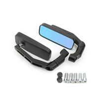 1 Pair 8mm 10mm Motorcycle Rectangle Rearview Side Mirror Handlebar Wing Side Mirror 360 Degree Rotation For Cruiser Scooter Chopper Touring Bobber