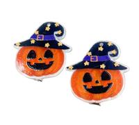 1 Pair Acrylic Halloween Hair Accessory Feature Skull Pumpkin Skeleton Charm Comfortable Hairpin For Kids And Adults Secure Grip Hair Barrettes For Costumes