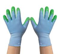 1-Pair Age 6-12 Kids Gardening Gloves 7.5 Inch Soft Safety Rubber Gloves, Protective Thron Proof Children Yard Work Gloves for Rose, Cactus & More