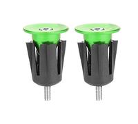 1 Pair Aluminum Alloy Bike Grips Bar End Caps Plug for Mountain Bike Road Bicycle Handlebar (Green)