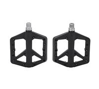 1 Pair Anti Slip Nylon Fiber Bicycle Platform Pedals, Mountain Bike Pedal with Sealed Bearings, Flat Bike Pedals with Anti Skid Nails for Road Mountain Folding Bikes (Black)