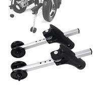 1 Pair Anti Tippers Wheelchair Bracket, 5 Gears Height Adjustable, Load Bearing 330 Lbs, Anti-Rollover Aluminum Alloy Assisstant Wheel, Universal, for The Elderly, Disabled,Black