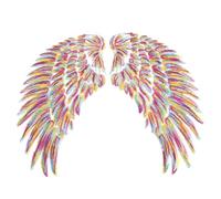 1 Pair Appliques Iron On Wing for Jackets Coat Cloth Cosplays Wing Sequins Large Sewed On Big Patches Clothing Iron Patches