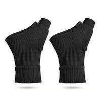 1 Pair Arthritis Wrist & Thumb Support Brace | Compression Wrist Brace for Hand Instability, Improve Circulation | Provide Excellent Support for Thumb Injury, Carpal Tunnel, Tenosynovi (Black, L)