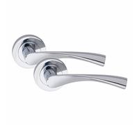 1 Pair Astrid Design Internal Door Handles Silver Polished Chrome Finish - Golden Grace