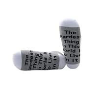 1 Pair B Quote The Hardest Thing In This World Is To Live In It Socks 90's Television Gifts (the Hardest Thing 1 pair EU)