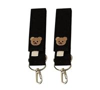 1 Pair Baby Pram Organiser Hook Cute Bear Hook Adjustable Bag Hanging Sturdy Accessories Bag Clip