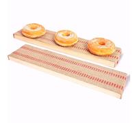1 Pair Bagel Boards For Baking Bagels，Cedar and Burlap (Red)
