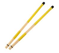 1 Pair Bamboo Drumsticks Wooden Percussion Sticks for Drum Sets | Yellow Finish, Comfortable Non-Skid Design, Practical Simple Style, Sturdy Construction for Musicians and Rehearsal