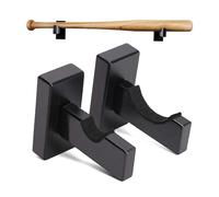 1 Pair Baseball Bat Holders, Wooden Baseball Bat Holder, Horizontal Baseball Bat Holder, Wall-Mounted Baseball Bat Holder, Baseball Bat Display Stand (Black)