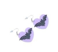 1 Pair Bat Dangle Earrings Acrylic Jewelry Decor for Women Girls