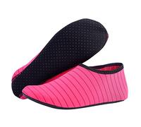 1 Pair Beach Shoes Ant-Slip Quick Dry Barefoot Socks Water Sports Comforatable Surfing Underwater Sneaker Children Rose Red S