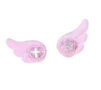 1 Pair Beautiful Angel Wing Themed Barrette HeadpieceWith Heart Accent Comfortable for School and Event Children Hair Clamps