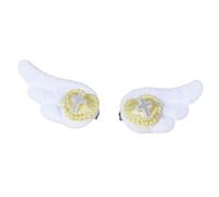 1 Pair Beautiful Angel Wing Themed Barrette HeadpieceWith Heart Accent Comfortable for School and Event Hair Accessory