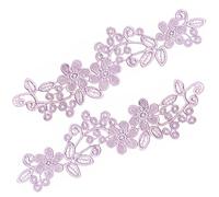1 Pair Beautiful Lace Embroidery Appliques Flower Decorative Delicate Patches for Fashion Bridal Attire Handmade Lace Embellishments Patches
