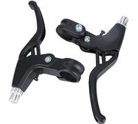 1 Pair Bicycle Brake Levers Hand Brakes Universal Aluminium Mountain Bike Brake Clutch Levers Brake Handle for MTB Mountain Bike Road Bicycle 22mm Diameter (Black)
