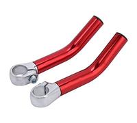 1 Pair Bicycle Handlebar, No Slip Ergonomic Design Comfortable Bicycle Bar Ends Extensionx Handlebar Extension with a Handle Plug for Cycling Enthusiast (Red)