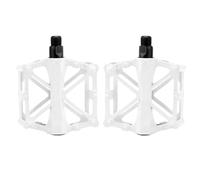 1 Pair Bicycle Pedal Aluminum Alloy Quick Release Ball Bearing Footrests Cycling Equipment Bicycle Pedals(White)