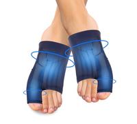 1 Pair Big Toe Foot Ice Pack for Gout Pain Relief, Reusable Blue Toe Ice Pack Wrap for Bunion Relief, Hot & Cold Therapies Gel Ice Pack for Foot for Swelling, Sprained, Bruises, Post-Surgery Recovery